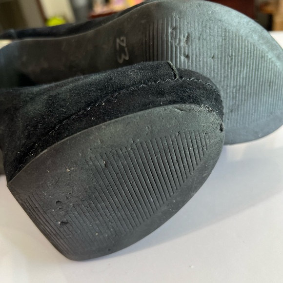 Michael Kors Black Suede Peep-Toe Heels - Picture 5 of 9